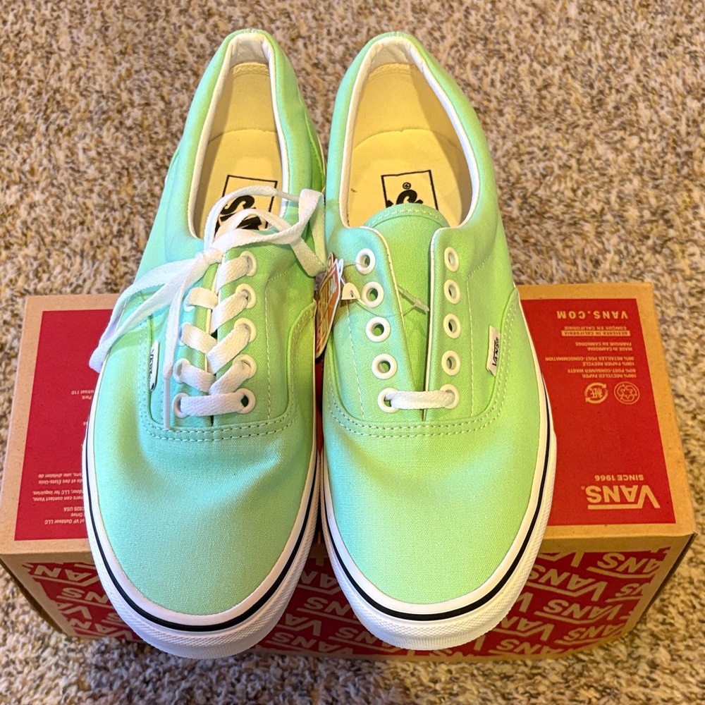 Vans Women's Lime Green Canvas Sneakers